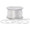 HATIANGE Cordoncino in raso bianco spesso 2 mm, per la creazione di gioielli, bracciali, collane, filo per perline, macramè, nodi cinesi, 50 metri
