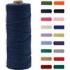 MORAINJAY 3mm Cotone Macramè 100% Naturale,Blu Navy 100m Filato Non Sbiancato Senza Chimici per DIY, Bomboniere, Decorazioni - Cordame in Cotone per Crafts