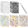 GETRICH 30 fogli autoadesivi, lettere adesive, resistenti alle intemperie, colorate con pinzette, numeri in vinile, lettere da incollare, per scrapbooking fai da te