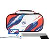 Konix FFF Set di accessori gaming per Nintendo Switch, Switch Lite e Switch OLED - Custodia - Cuffie - Design con onde blu, bianco e rosso