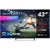 SMART TECH 43FV02V TV FHD LED 43 Smart TV VIDAA. Display HD READY, 43 pollici, Applicazioni: Netflix, Youtube, Prime video, Spotify, APP Store, Deezer, Dazn. - SH43FV02V