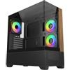 Cooler Master CABINET ATX MIDI TOWER COOLER MASTER E690-KHNN-S00Elite 690 WOOD BLACK ATX/mATX/ITX 1x3.5 1x2.5 3x120mm-ARGB-FAN USB-C VETRO - E690-KHNN-S00
