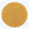 HOMESCAPES Tappeto da bagno rotondo, 1600 g/m², extra morbido, 100% cotone, reversibile, antiscivolo, lavabile, super assorbente, asciugatura rapida, 80 cm, giallo senape
