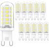 Cxyemt G9 Lampadine LED 3W, Equivalenti a 28W 33W 40W Lampadine Alogene, Bianco Freddo 6000K, AC 220-240V, Non Dimmerabile, Senza Sfarfallio, Lampada LED G9 a Risparmio Energetico, Confezione da 10