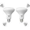 KOOYWAN Lampadina a LED con sensore di movimento, luce bianca calda E27 9W Sensore di scarsa crepuscolare Bianco caldo 2700K Auto On/Off lampadine per Veranda Giardino Porta d'ingresso Corridoio, 2 Pezzis