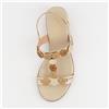 Soffice Sogno Sandali a T in pelle laminata con pietre e tacco 4,5 cm