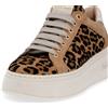 Galieti Sneaker in pelle scamosciata maculata con zeppa 6 cm