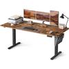 SONGMICS Scrivania Regolabile in Altezza Elettrica, 180 x 80 cm, Scrivania Elettrica, Tavolo con Memoria per 4 Altezze, Porta USB-C, Marrone Vintage LSD138K01