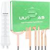 UUPAS Bacchetta Alta Frequenza Viso Professionale - UUPAS Macchina Facciale ad Alta Frequenza con 6 Tubi al Neon
