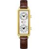 Gosasa Orologio al quarzo delle donne alla moda, quadrante rettangolare con i fusi orari doppi, resistente all'acqua di 30m