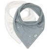 Jollein Bavaglino per bebè, bandana, Twinkling, verde mare, confezione da 2 pezzi, 100% cotone, con chiusura in velcro, bavaglini