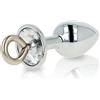 Ohmama fetish butt plug in metallo con anello 1 St
