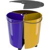 EcoBin Spin Cestino EcoBinSpin per la raccolta differenziata con coperchio
