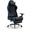 Diablo Sedia da gaming Diablo Chairs X-One 2.0 in tessuto, sedia da ufficio ergonomica, sedia girevole Size King nera e blu