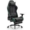 Diablo Sedia da gaming Diablo Chairs X-One 2.0 in tessuto, sedia da ufficio ergonomica, sedia girevole, taglia normale, nero-verde