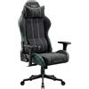 Diablo Chairs Sedia da gaming Diablo Chairs X-One 2.0 in tessuto, sedia da ufficio ergonomica, sedia girevole nera e verde, taglia small