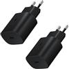 AOKUTDA 2 Pack Caricabatterie Sumsamg 25W,Caricatore Rapido per Samsung Galaxy S26 S25 S24 S23 S22 S21 Plus/FE/Ultra,S20,A57 A56 A55 A54 A53 A36 A35 A26 A25 A16 A15,Tipo C Spinotto per iPhone 17 16, iPad