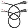 Riertostng Cavo corto da USB C a 2 pin cavo di alimentazione aperto End da 10 pollici, 20 AWG 5 V USB Tipo C Spina cavo a 2 pin a due pin, per dispositivi USB di tipo C installati o riparazioni cavi fai da te