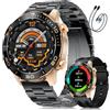LIGE Orologio Smartwatch Uomo, 1.43 AMOLED Smart Watch con 24/7 Frequenza Cardiaca, SpO2, Durata del sonno, Impermeabile IP68, 170+ Sports, 300+ Quadranti, Cassa Oro Rosa con Bezze Nero