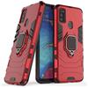 MaiJin LuluMain Compatibile con Samsung Galaxy M30S, Galaxy M21 Cover, Custodia Armor Anello Cavalletto (Funziona con Il Supporto Magnetico per Auto) Case Paraurti (Rosso)