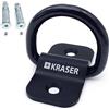 KRASER KR802 Ancoraggio Pavimento Moto Antifurto Fissaggio a Parete Garage Parcheggio Biciclette, Sicurezza Rimorchio Fissa, Anello Bilanciere ø14, Acciaio Resistente Compatto 12,8 x 6,5 Include Viti