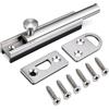 Supertool Chiavistello per porta, in ottone, con semplice chiusura a vite per stanze, finestre, cancelli e capannoni (102 x 15 mm, argento)