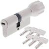 Abus EC550 - Cilindro per serratura con pomolo, 45/45 mm, 6 chiavi incluse
