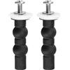 QUARKZMAN 2 set M6 Toilette Sedile Cerniere Viti, Espansione Gomma Bullone Alto Dado Set per Alto Montaggio Toilette Sedile Cerniere Toilette Seduta (Guarnizione Dia: 28mm/1.1)