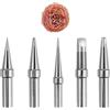JRSHIRLEYLTD Set di 5 punte per saldatura ET di ricambio per saldatore ETS ETA ETB ETT ETD ETD, ET punta di saldatura di ricambio per Weller WES51 WESD51 WE1010NA PES51 Saldatore manico punta punta ugello