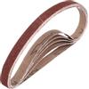 QUARKZMAN 10mm x 533mm Nastri Abrasivi, 5Pz 80 Grana Carta Vetrata per Levigatrice Ossido di Allumina Per Lavorazione Legno, Lucidatura Metalli, Affilatura Coltelli