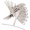 StewMac calibri di raggio sotto le corde, set 9 per ponte e tastiera | Nove lamine inox da 7,25 a 20 pollici misurano la curvatura reale con le corde montate, per regolazioni più accurate.