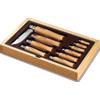 Opinel Coltelli da collezione in cofanetto espositore Virobloc, lama in acciaio al carbonio