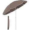 Sekey Ombrellone da spiaggia, 160 cm, con custodia protettiva per balcone, giardino e terrazza, angolo di inclinazione e altezza regolabile, rotondo