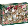 Jumbo, Falcon de luxe - Gatti floreali, puzzle per adulti, 1.000 pezzi, 68 x 49 x 1 cm