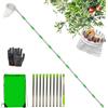 HuaMuDM Raccogli Frutta con Palo in Acciaio Inox Leggero 420cm, Raccoglitore Frutta, Raccogli Fichi， Attrezzo Raccogli Frutta, Raccoglifrutta Regolabile in Altezza, raccogli Mele， Raccogli Ciliegie