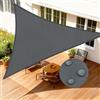 LOVE STORY Vela ombreggiante Triangolare 4.5x4.5x4.5m Impermeabile Tenda a Vela Antracite Tenda da sole per esterno，PES Poliéster Protezione UV al 95% per Esterno,Giardino,Terrazzo,Balcone,Patio