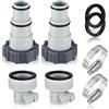 IHLOOTD Adattatore per Tubo da Piscina, 8 Pezzi Adattatore Piscina A e B, Adattatore Tubo Piscina 32 38 mm, Adattatore per Piscina, Adattatore per Pompa Piscina, per Raccordo Piscina da 32 e 38 mm