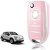 TOOMUME Cover Chiave TPU, Custodia Chiave Adatto per Fiat 500X Tipo Toro Argo Cronos Nuovo Doblo Egea Freedom Grazie Dodge Neon, Copri Chiavi Guscio Chiave Auto Telecomando - Flip Key