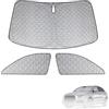 kswiown Parabrezza Parasole Compatibile con Audi Q3 F3 2019-2025, Copertura Interna Auto, Visiere Protezione UV Impermeabile e Pieghevole - 3 Pezzi