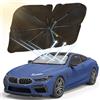 OVOISSTIY Parasole Auto Parabrezza Interno, Ombrello Parasole Auto con asse rotante, 140X75 cm Pieghevole Parasole Auto, Protezione UV, per la Maggior Parte delle Auto, SUV, Camion