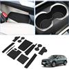 BIXUAN X1 2025 compatibile con BMW X1 U11 2023 2024 2025 Tappetini Antiscivolo per Console Centrale Bracciolo Tappetini in Gomma Supporto per Bevande Tappetino Antiscivolo per Porta 12 pezzi, nero