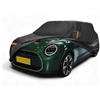 A ABSOPRO Copertura Auto Per Mini Cooper 13-24 1 Pezzo Nero | PEVA, Cotone Spunlace, Antivento, Sole, Pioggia, Neve, Protezione Cerniera Porta, Esterno, Facile Installazione