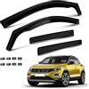 ZWPARTS Deflettori per finestre di ricambio per VW T-ROC 2017-2025, set di 4 deflettori neri da incollare, antivento e pioggia per finestre laterali