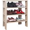 RICOO Scarpiera salvaspazio 70 x 55 x 32 cm WM039-ES Scaffale mobile ingresso Rovere marrone Sonoma Portascarpe