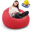 Fouvin Divano gonfiabile in pvc - singolo sedile pouf divano pieghevole per esterni, poltrona gonfiabile gonfiabile, poltrona lounge leggera (rosso)