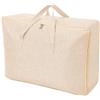 AiQInu Grandi Contenitori per Vestiti 105L, Impermeabile Contenitori Sottoletto con Maniglia, Salvaspazio Pieghevole Organizzatore Armadio per Abbigliamento Coperte Piumoni Beige