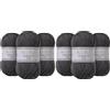 Utopia Crafts DK Double Knitting Yarn 3x 100g (Chacoal Melange) (Confezione da 2)