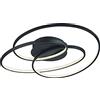 Trio Leuchten Lampada da soffitto a LED Gale 673916032, in metallo nero opaco, con dimmer da 38,5 Watt, 60 cm x 43 cm