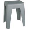 Wenko Kumba Sgabello bagno, Plastica, grigio, 35 x 35 x 45 cm