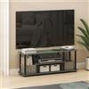 Furinno TURN-N-TUBE Supporto TV, Centro di intrattenimento 3D a 3 livelli senza attrezzi, Console TV per TV fino a 50 pollici, per soggiorno, camera da letto, Verde salvia